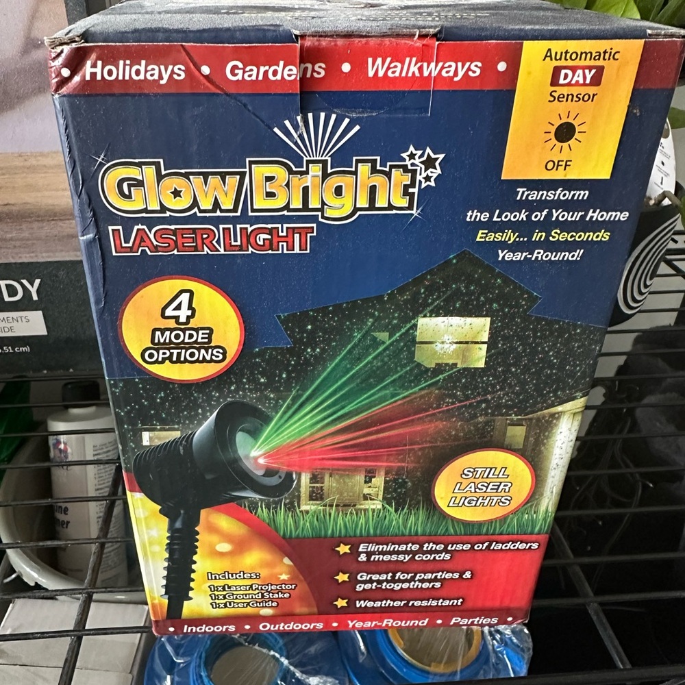 NEW Glow Bright Laser Light - Red & Green Holiday Projector